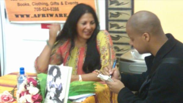 Pam Grier in an interview after completing her book signing.