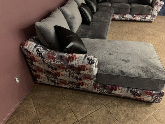 Custom couch I was able to create with them .