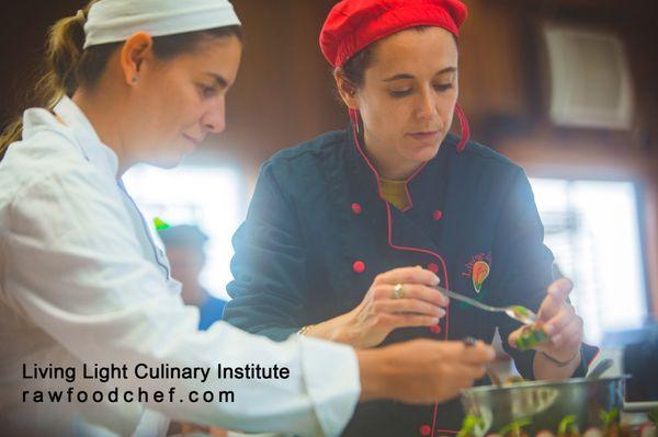 Our wonderful students working together during their recipe development project.