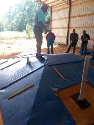 Training to tarp roofs for fema