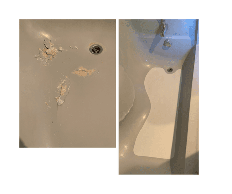 This tub was shot.  Saved the customer $4,500 on a tear out.