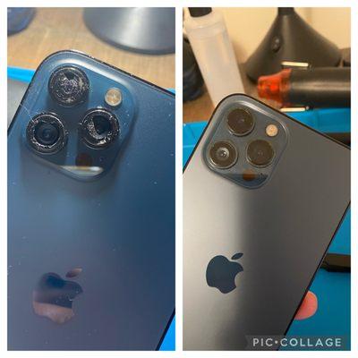 Rear camera glass repair