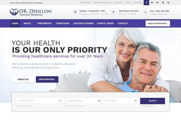 Doctor website design at an affordable price.
 call us at 1-800-395-6863