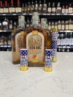 Did you get a chance to celebrate July 4th? Special edition Bird Dog Peach Whiskey with 2 complimentary shot glasses!