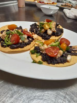 Spiny tail lobster Key West pink shrimp tostada