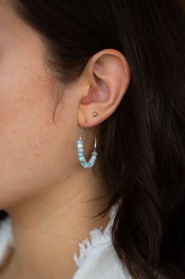 Revolve Larimar Silver Earrings