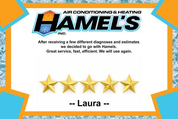 5-star HVAC service Review from google reviews