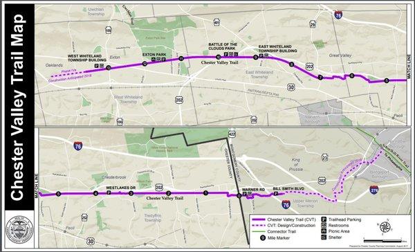 Chester Valley Trail Map