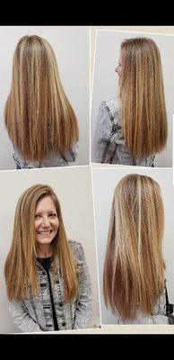 Brazilian Blowout and balyage highlights