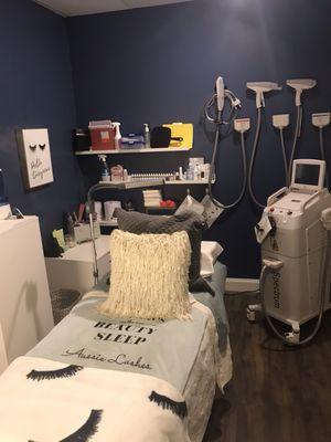 Laser and lash room