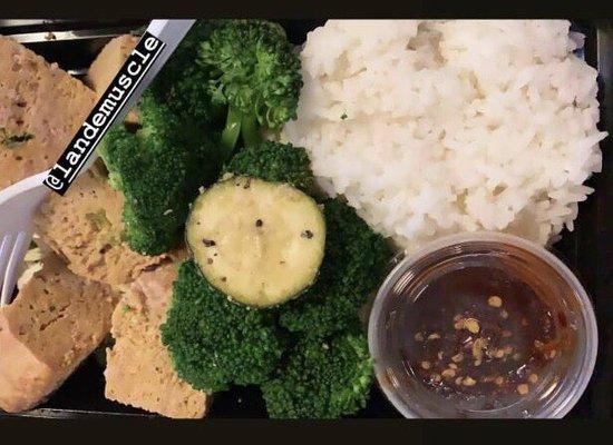 The Meatball.  Chose Broccoli for veggies and White Rice for carbs