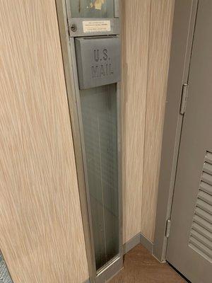 Mail chutes on each floor