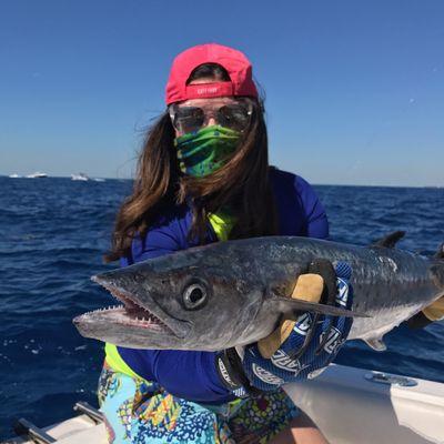 Annie and her kingfish catch!