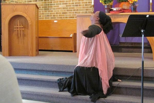 liturgical dancing at one service