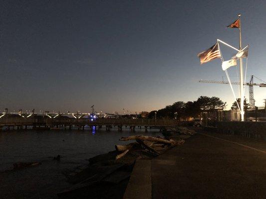 View of the dock area in November