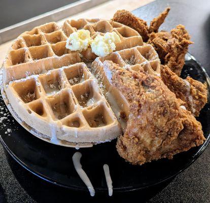 Chicken + Waffles. IG:@HungryChaus