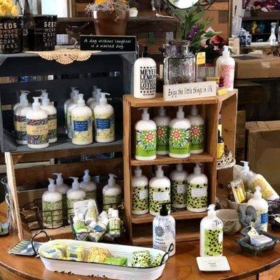 In Full Bloom lotions and soaps.