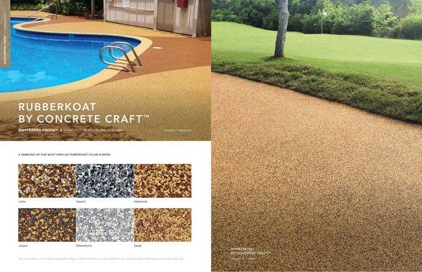 RubberKoat your pool decks, walkways and more. Get a bounce to your surface while it covers and provides an updated look!