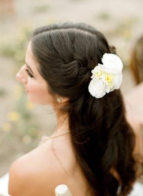 Half Braid with Flower