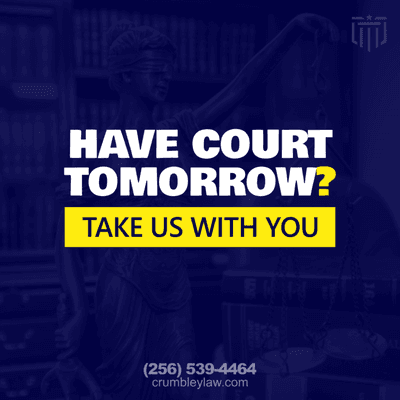 Do you have an upcoming court date? Take us with you! Schedule a free consultation with a defense attorney from our firm today.