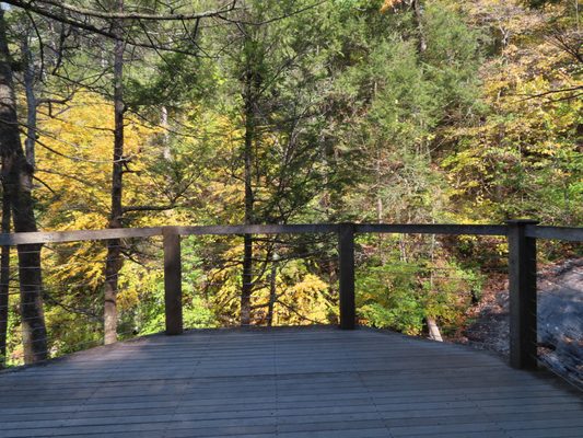 Kent Falls State Park - Hiking trail - landing to get closer to the falls