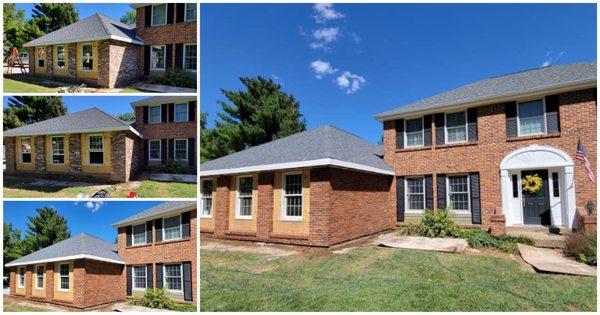 New masonry work on addition to home. Our experienced mason matched the brick perfectly!