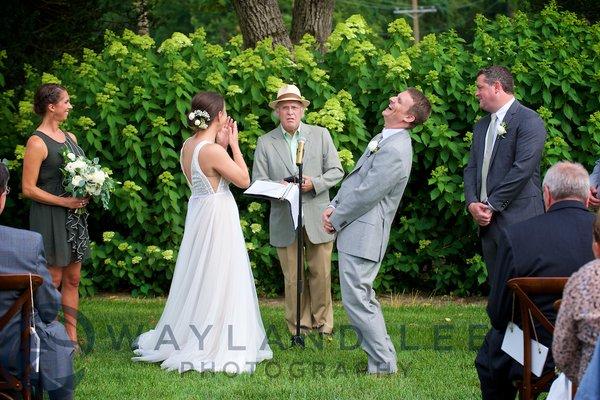 Officiant made a joke