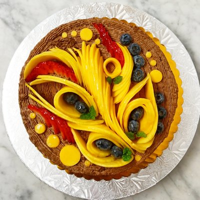 Chocolate Mango Art Cake