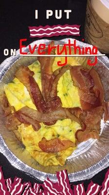 Spinach Omelette with bacon!!