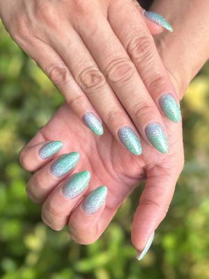 Acrylic full set with a beautiful ombré