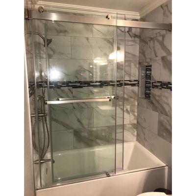 Newly tiled tub and shower combo in Rancho Cucamonga, CA