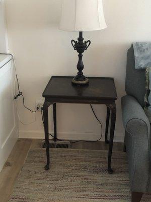 Asian table after repair