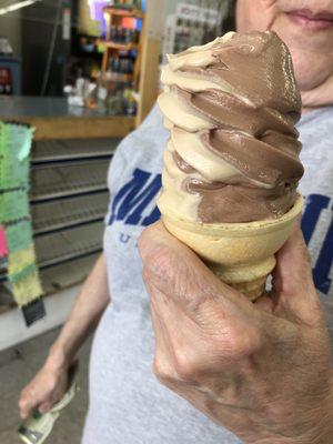 Chocolate peanut butter soft serve!