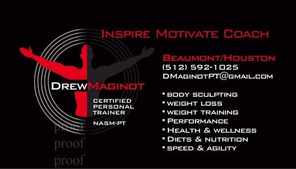 personal trainer business cards