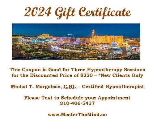 Gift Certificate for 2024 for new clients only