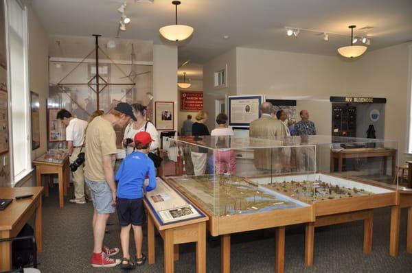 Interior view of exhibits