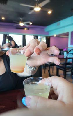 Customers enjoying a shot  of our Caramel Apple Tini