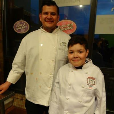 My son at young chef Academy.