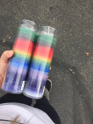 Chakra candles for Under $2 each vs $15 on Amazon