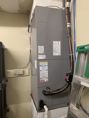 New installation,vertical air handler