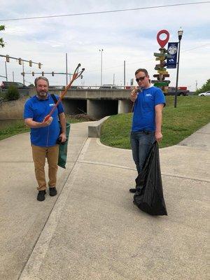 Serving the community we sell. Clean-up day at the Greenway