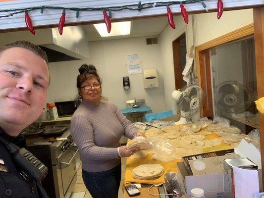 Hand made flour tortillas made daily!