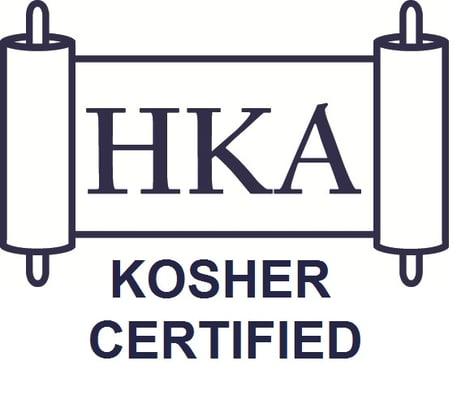 HKA kosher logo will appear on the packaging of products that we certify as kosher.