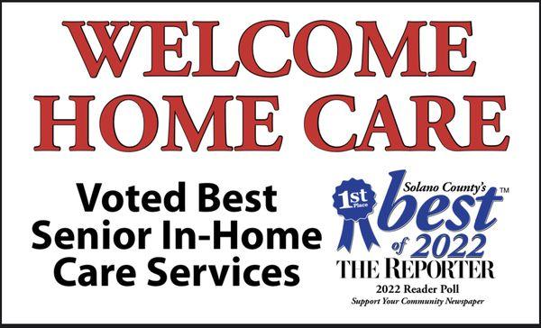 Voted number 1 for In Home Care and 2nd place for Referral Services