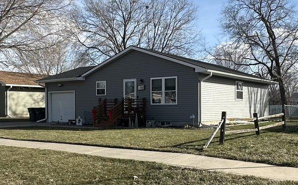 Complete vinyl siding install!            Follow My Contractor on Facebook!