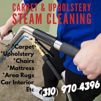 Steam clean carpets & upholstery