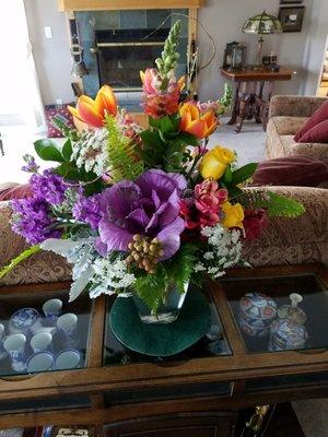 Beautuful arrangement for my mother's 80th birthday.