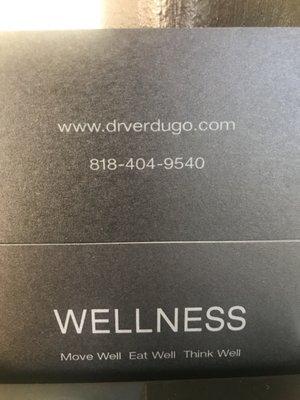 Contact information for Dr. Verdugo!