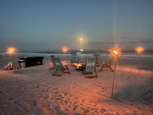 Bonfires are the perfect way to end your day on Amelia Island