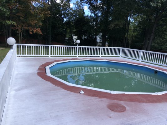 Pool painting before